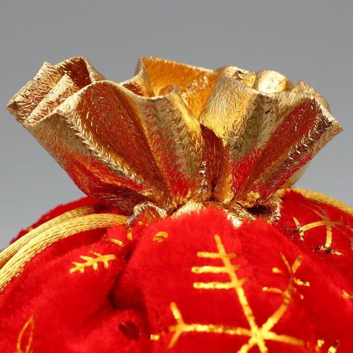 Мешочек подарочный &laquo;Новогодний уют&raquo;, снежинки, тиснение, 16 х 24 см, Новый год