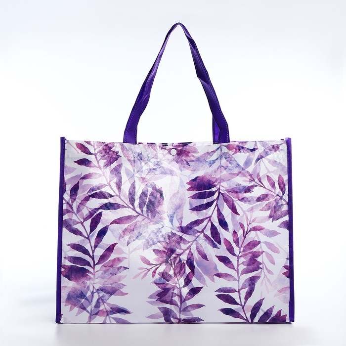 Сумка хозяйственная на кнопке, цвет фиолетовый Сумка хозяйственная на кнопке, цвет фиолетовый