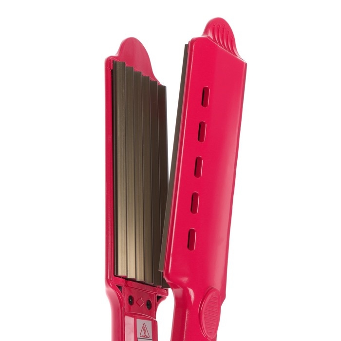 Щипцы-гофре Luazon LW-12, 35 Вт, керамическое покрытие, 40х110 мм, 220 &deg;C, красные