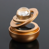 Аксессуар на панель с ароматизатором, гравитационные кольца, вращается от солнца, планета, золото