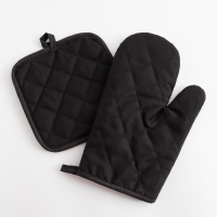 Кухонный набор 2 прихватки Доляна &laquo;King&raquo;, прихватка 17х17 см, рукав. 26х16 см