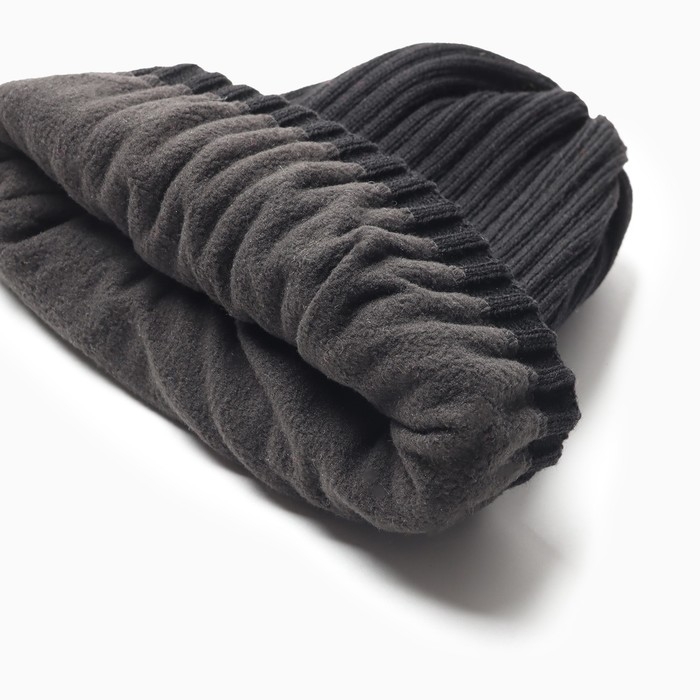 Шапка детская, цвет чёрный, размер 52-56 Шапка детская, цвет чёрный, размер 52-56