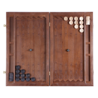 Нарды деревянные большие, резные, настольная игра "Соколиная охота", бук, 50 х 58 см