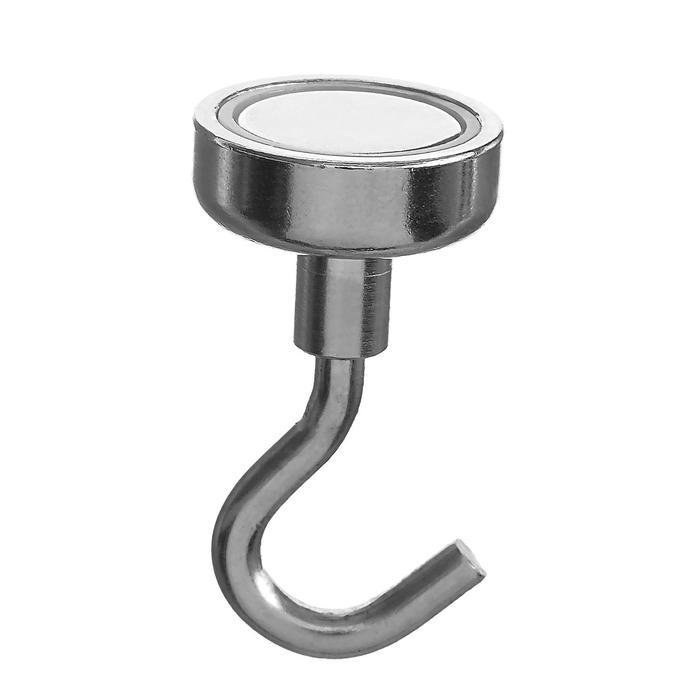 Магнит неодимовый Cartage с крючком для авто, d 20 мм, сцепление 8 кг Магнит неодимовый Cartage с крючком для авто, d 20 мм, сцепление 8 кг