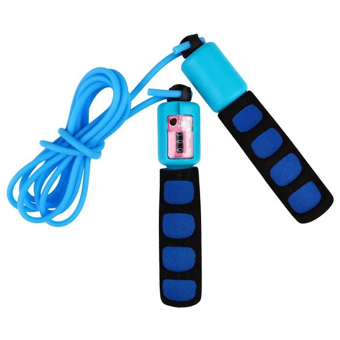 Скакалка ONLYTOP, со счётчиком, 2,8 м, цвета МИКС Скакалка ONLYTOP, со счётчиком, 2,8 м, цвета МИКС