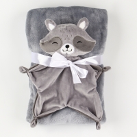 Набор подарочный: Комфортер 27 см + плед 71х125 см, &laquo;Енот&raquo;