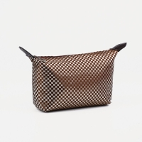 Косметичка на молнии, цвет коричневый Косметичка на молнии, цвет коричневый