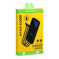 Внешний аккумулятор Maimi Mi56, 10000 мАч, USB,Type-C, Lightning/Type-C/USB ,PD,чёрный Внешний аккумулятор Maimi Mi56, 10000 мАч, USB,Type-C, Lightning/Type-C/USB ,PD,чёрный