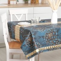 Клеёнка на стол «В саду», на тканевой основе, рулон 20 метров, ширина 137 см, цвет синий Клеёнка на стол «В саду», на тканевой основе, рулон 20 метров, ширина 137 см, цвет синий