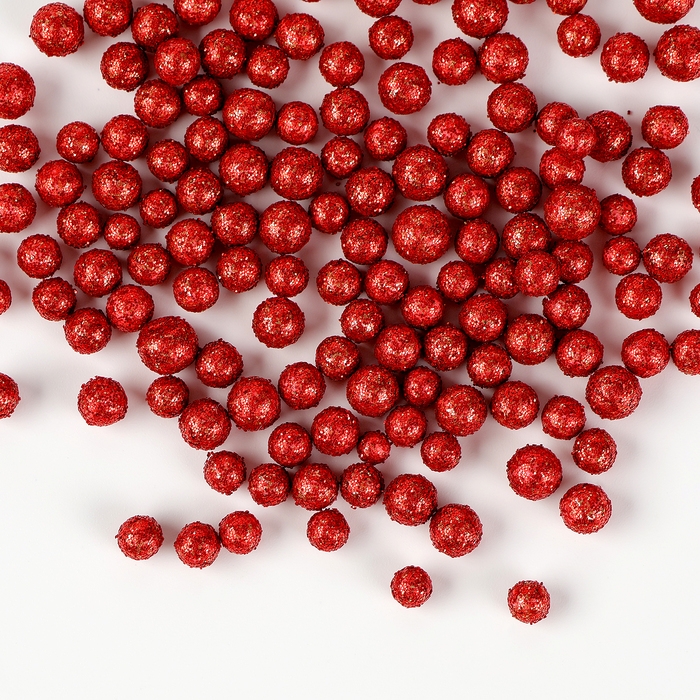 Фигурка для поделок и декора &laquo;Шар&raquo;, набор 80 шт., размер 1 шт. &mdash; 0,5 см, цвет красный