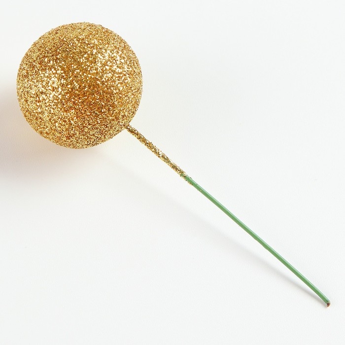 Фигурка для поделок и декора на проволоке &laquo;Шар&raquo;, набор 15 шт., размер 1 шт. &mdash; 3 &times; 9 см, цвет золотой