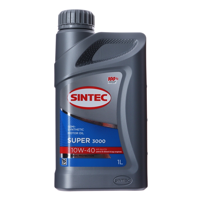Масло моторное Sintec Super 10W-40, SG/CD п/синтетическое, 801893, 1 л