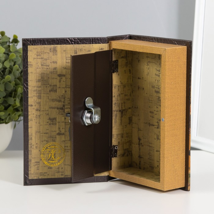 Сейф-книга дерево "Коллекция почтовых марок" кожзам 21х13х5 см