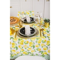 Скатерть "Этель" Лимоны 220х147 см, 100% хл, репс 190 гр/м2