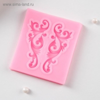 Молд Доляна &laquo;Лепнина&raquo;, силикон, 5&times;5,5 см, цвет розовый