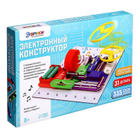 Конструктор электронный &laquo;Эврики&raquo;, 335 схем, 31 элемент, работает от батареек