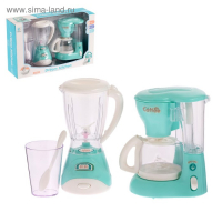 Набор бытовой техники «Для кухни», блендер, кофеварка, со световыми и звуковыми эффектами Набор бытовой техники «Для кухни», блендер, кофеварка, со световыми и звуковыми эффектами