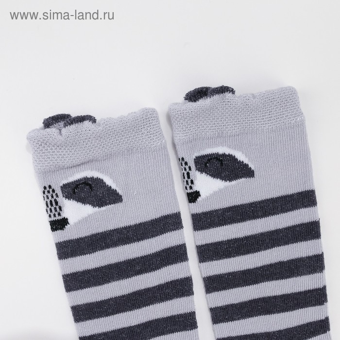 Гольфы Крошка Я &laquo;Енот&raquo; 12-14 см, цвет серый