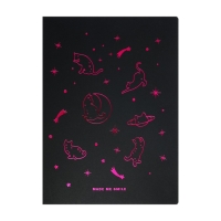 Скетчбук А4, 26 черных листов, "Котик на луне", плотность 110 гр., МИКС Скетчбук А4, 26 черных листов, "Котик на луне", плотность 110 гр., МИКС