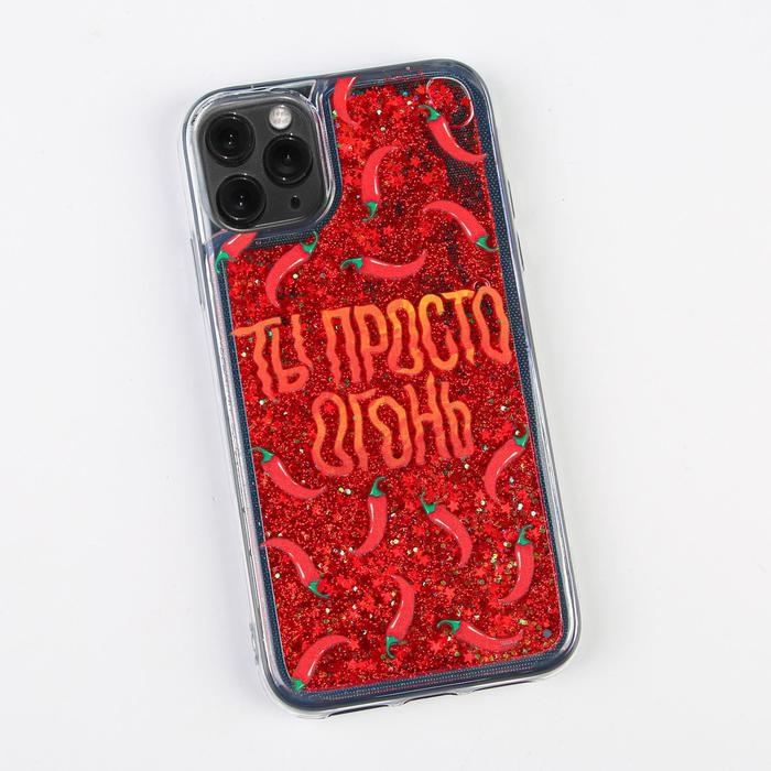 Чехол на телефон iPhone 11 PRO с блёстками внутри Pepper, 7,14 &times; 14,4 см