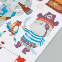 Наклейка интерьерная цветная ростомер "Пиратский корабль" 50х70 см Наклейка интерьерная цветная ростомер "Пиратский корабль" 50х70 см