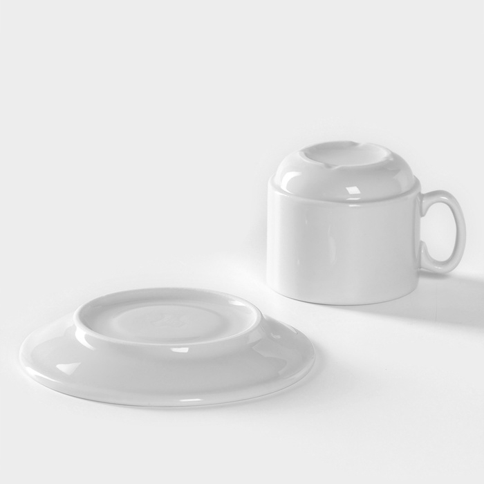 Кофейная пара фарфоровая «Мокко», 100 мл, блюдце d=11,5 см Кофейная пара фарфоровая «Мокко», 100 мл, блюдце d=11,5 см