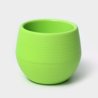 Горшок для цветов с поддоном пластиковый &laquo;Япония&raquo;, 450 мл, d=12см, h=10см, цвет фисташковый