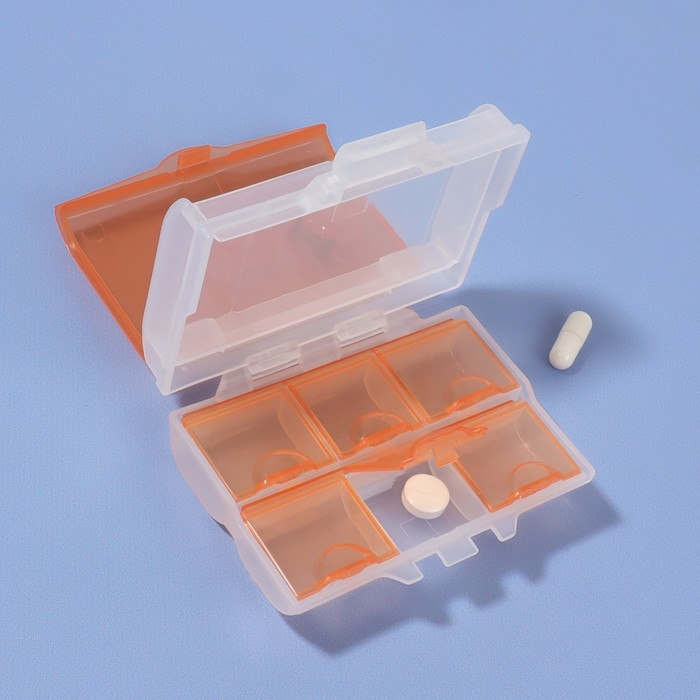 Таблетница «Комбо», 9 × 7 × 3,5 см, 7 секций, цвет МИКС Таблетница «Комбо», 9 × 7 × 3,5 см, 7 секций, цвет МИКС