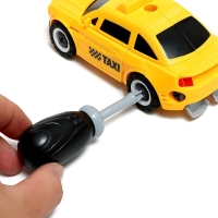 Конструктор винтовой &laquo;Такси&raquo;, 2 в 1 робот-машина