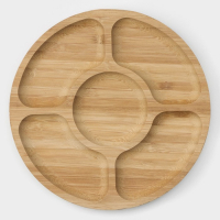 Менажница Доляна Striata, d=19,5 см, 5 секций, бамбук Менажница Доляна Striata, d=19,5 см, 5 секций, бамбук