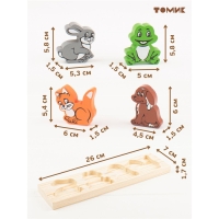 Деревянная рамка-вкладыш «Животные» Томик Деревянная рамка-вкладыш «Животные» Томик