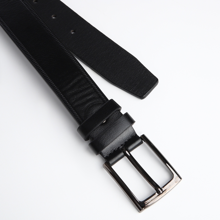 Ремень мужской «Великан», ширина 4 см, винт, пряжка металл, цвет чёрный Ремень мужской «Великан», ширина 4 см, винт, пряжка металл, цвет чёрный