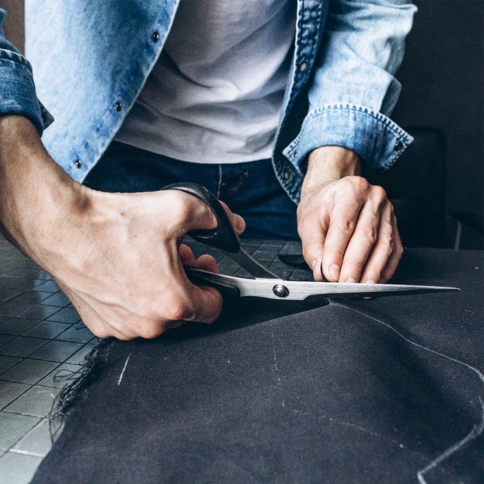 Ножницы портновские, скошенное лезвие, 10'', 26 см, цвет чёрный Ножницы портновские, скошенное лезвие, 10'', 26 см, цвет чёрный