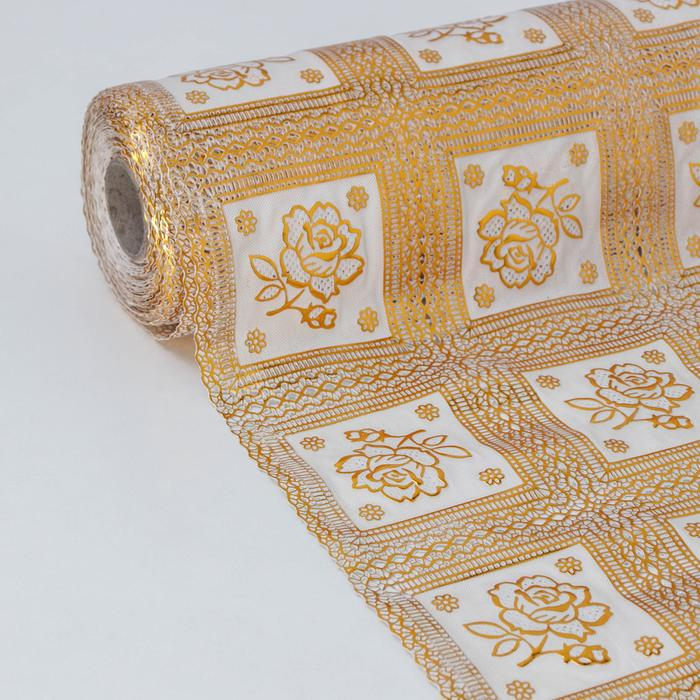 Клеёнка на стол столовая &laquo;Милая Роуз&raquo;, ширина 50 см, рулон 20 метров, толщина 0,4 мм