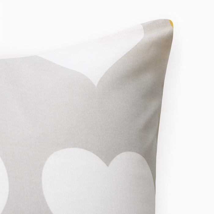 Наволочка Этель Heart 70*70 &plusmn; 3 см, 100% хлопок, бязь 125 г/м&sup2;