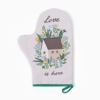 Варежка-прихватка Доляна "Милый дом" 20х28 см, 35% хл, 65% пэ, ватин 250 г/м2 Варежка-прихватка Доляна "Милый дом" 20х28 см, 35% хл, 65% пэ, ватин 250 г/м2