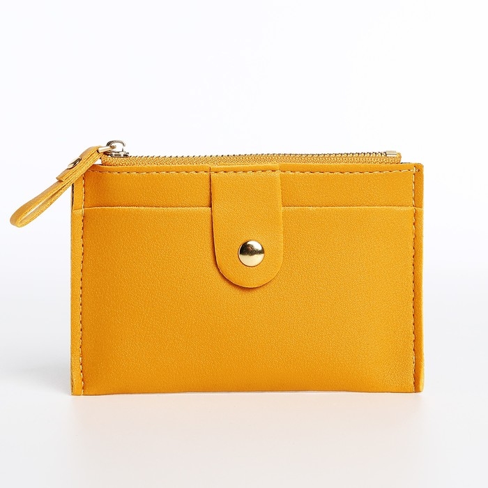 Картхолдер на молнии, цвет жёлтый Картхолдер на молнии, цвет жёлтый