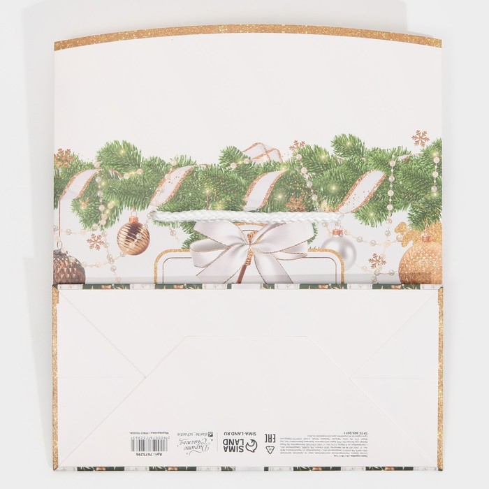 Пакет-коробка &laquo;Подарок для тебя&raquo;, 23 х 18 х 11 см, Новый год