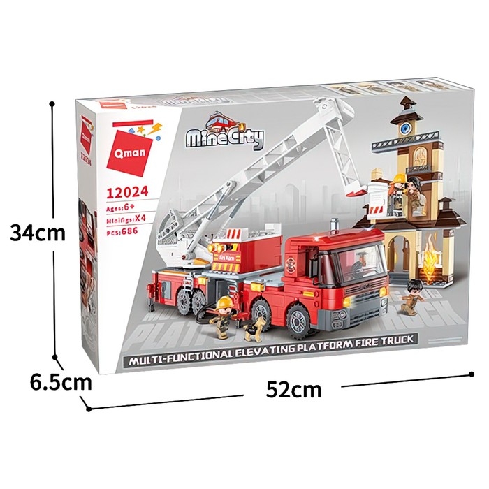 Конструктор Огнеборцы &laquo;Пожар в многоэтажке&raquo;, 686 деталей