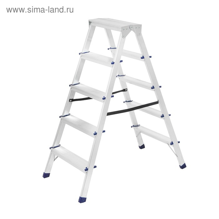 Стремянка ТУНДРА, алюминиевая, двухсторонняя, 5 ступеней, 1070 мм Стремянка ТУНДРА, алюминиевая, двухсторонняя, 5 ступеней, 1070 мм