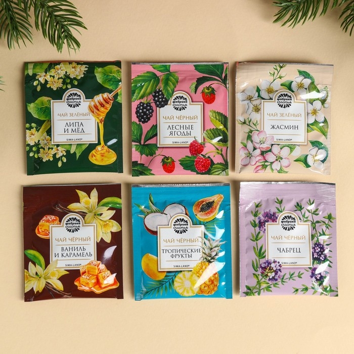 Новый год! Чайная коллекция &laquo;Счастья в дом&raquo;, 54 г (30 пакетиков х 1,8 г).