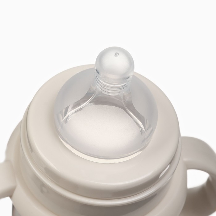 Бутылочка для кормления &Oslash;50мм ШГ, &laquo;Звезды&raquo;, 330мл, +3мес., цвет молочный