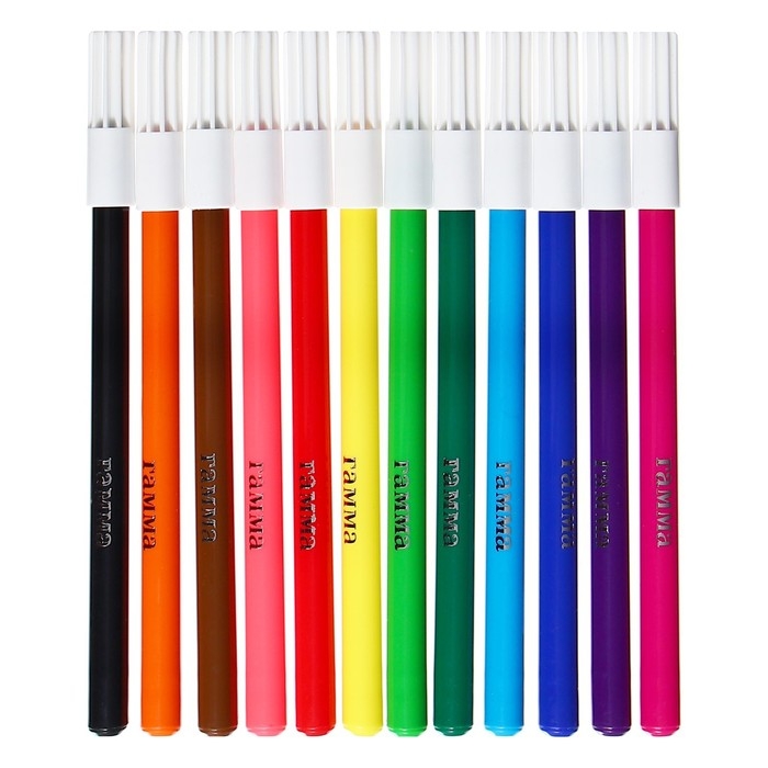 Фломастеры 12 цветов Гамма Фломастеры 12 цветов Гамма "Мультики", смываемые, картонная упаковка, европодвес 180319_05