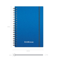 Тетрадь А6 на спирали, 80 листов в клетку, ErichKrause Ice Metallic, пластиковая обложка, на резинке, блок офсет 100% белизна, МИКС Тетрадь А6 на спирали, 80 листов в клетку, ErichKrause Ice Metallic, пластиковая обложка, на резинке, блок офсет 100% белизна, МИКС