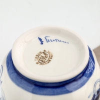 Чашка "Ромашка", гжель, фарфор,  200 мл, 9 см