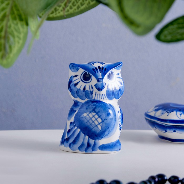 Сувенир &laquo;Сова Софа&raquo;, 8 см, гжель