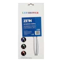 Душевая лейка ZEIN, с LED подсветкой, 1 цвет: зеленый, пластик, цвет хром Душевая лейка ZEIN, с LED подсветкой, 1 цвет: зеленый, пластик, цвет хром