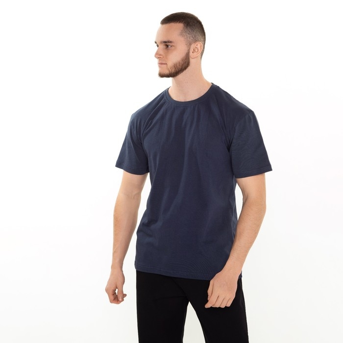 Футболка мужская, цвет тёмно-синий, размер 46 Футболка мужская, цвет тёмно-синий, размер 46
