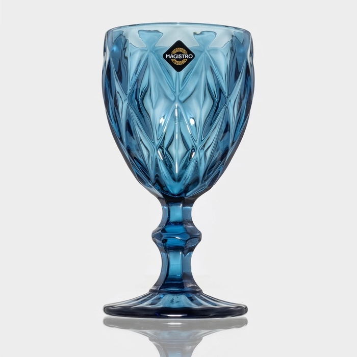 Бокал для вина стеклянный Magistro &laquo;Круиз&raquo;, 250 мл, 8&times;15,3 см, цвет синий