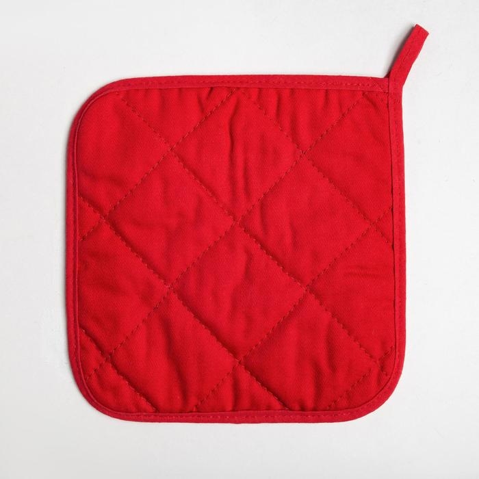 Новый год. Набор Кухонный &laquo;Радости&raquo;, варежка-прихватка 20х28см, прихватка 19х19см, 100%хл